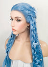 Pastel Blue Braided Lace Front Synthetic Wig LF2093