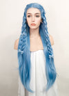 Pastel Blue Braided Lace Front Synthetic Wig LF2093
