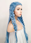 Pastel Blue Braided Lace Front Synthetic Wig LF2093