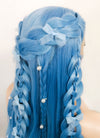Pastel Blue Braided Lace Front Synthetic Wig LF2093