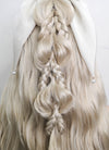 Pastel Ash Blond Braided Lace Front Synthetic Wig LF2101