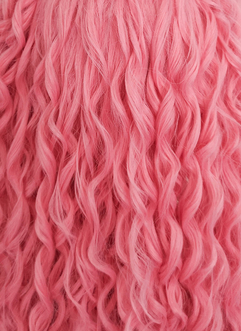 Pink Braided Lace Front Synthetic Wig LF2117