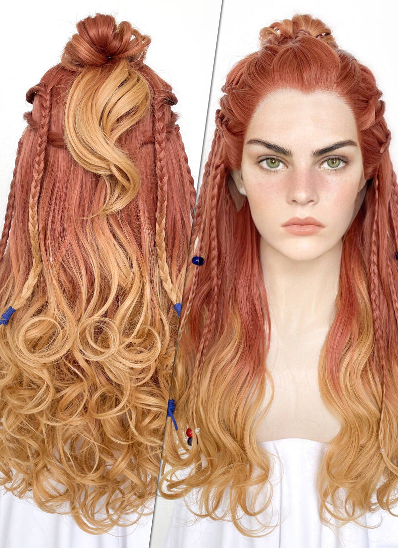 Golden Blonde Braided Lace Front Synthetic Wig LF2046 – wigisfashion-ca
