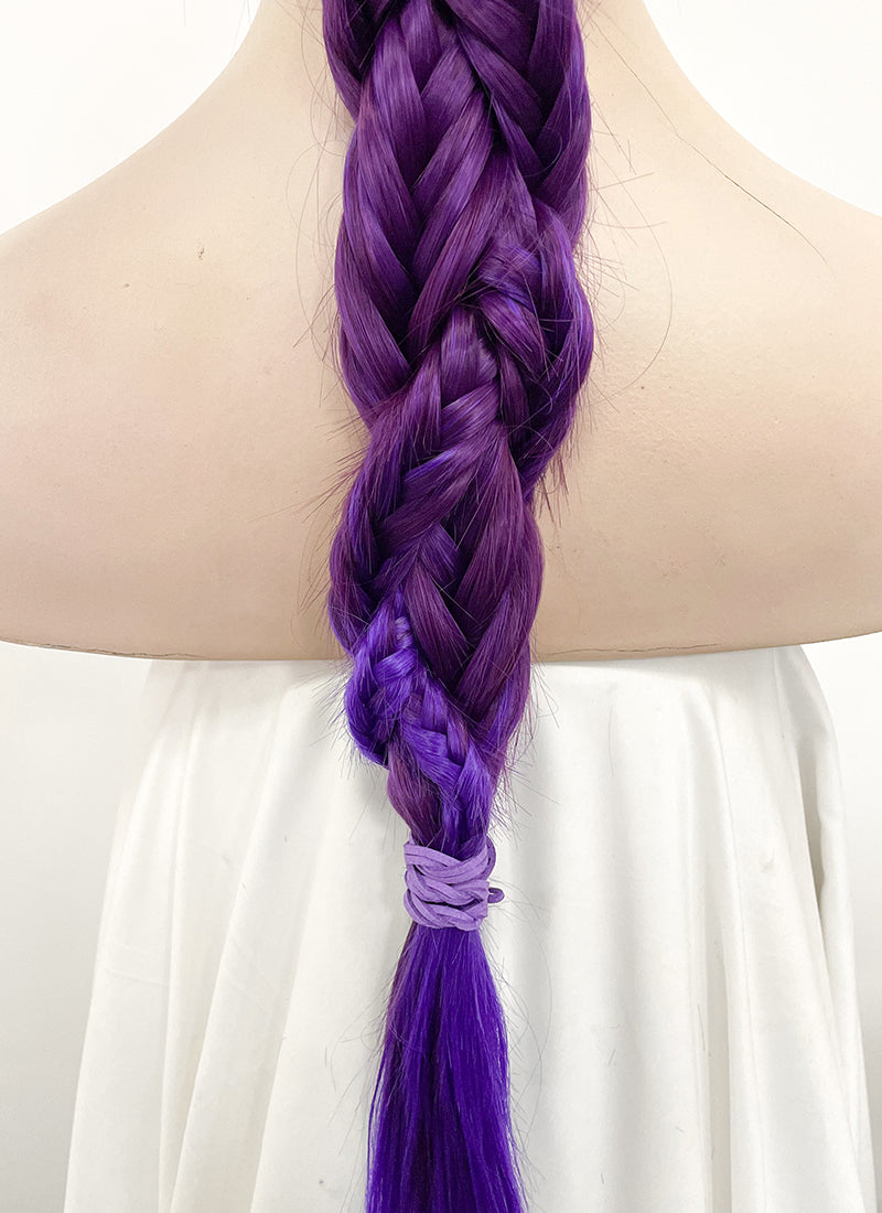 Two Tone Purple Braided Lace Front Synthetic Wig LF2128