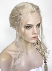 The Witcher 3 Ciri Pastel Ash Blonde Braided Lace Front Synthetic Wig LF2134