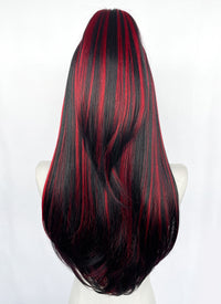 Black Mixed Red Braided Lace Front Synthetic Wig LF2148