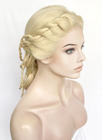 Blonde Braided Yaki Lace Front Synthetic Wig LF2157