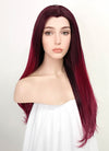 Two Tone Red Straight Lace Front Synthetic Wig LF3177