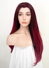 Two Tone Red Straight Lace Front Synthetic Wig LF3177