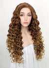 Two Tone Brown Curly Lace Front Synthetic Wig LF3215