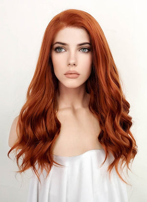 Black Widow Ginger Wavy Lace Front Synthetic Wig LF3229
