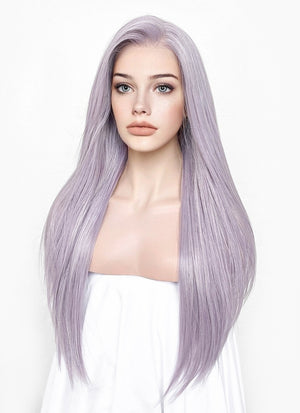 Pastel Purple Straight Lace Front Kanekalon Synthetic Wig LF3239
