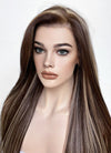 Brown Mixed Blonde Straight Lace Front Kanekalon Synthetic Wig LF3266
