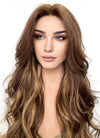 Brown Mixed Blonde Wavy Lace Front Synthetic Wig LF3275