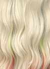 Blonde Rainbow Color Wavy Lace Front Synthetic Wig LF3288