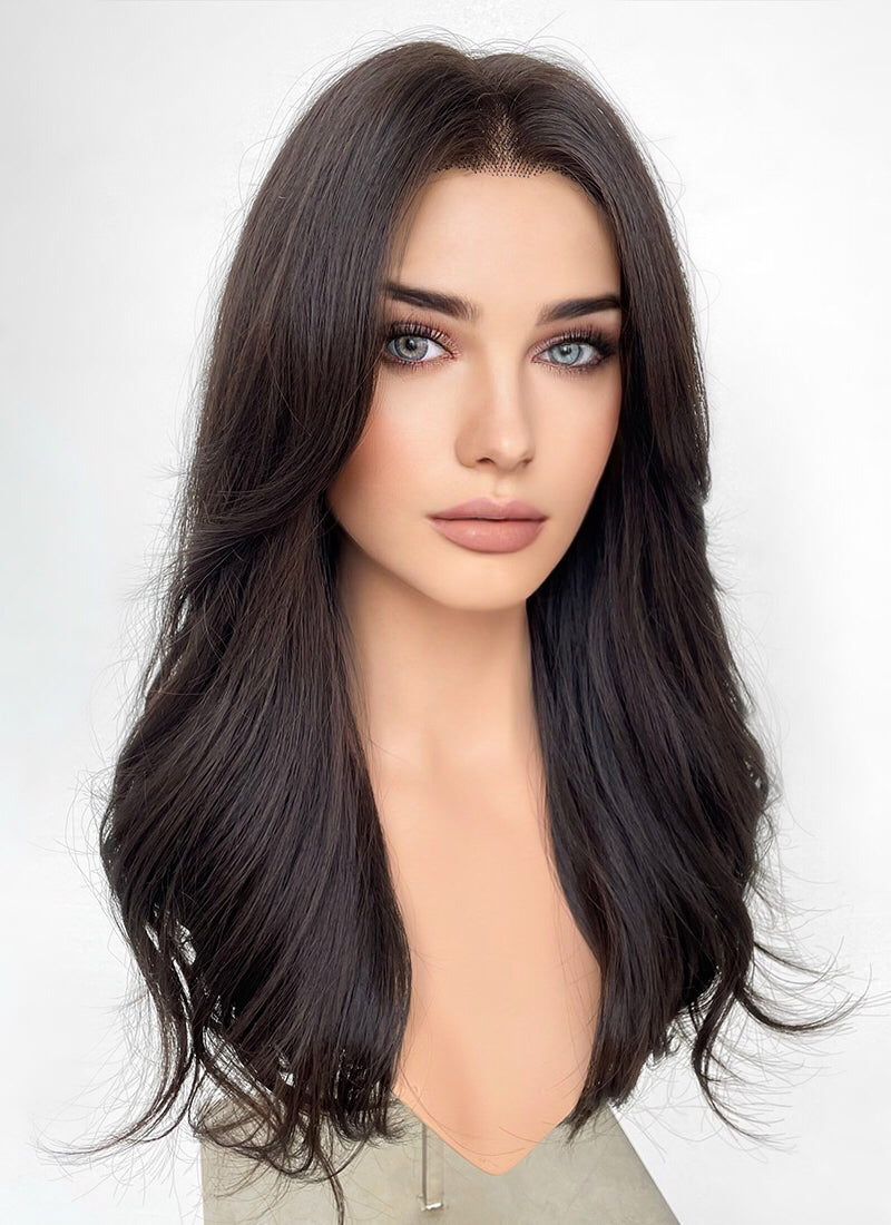 Brunette Curtain Bangs Lace Front Wig | WigIsFashion – wigisfashion-ca