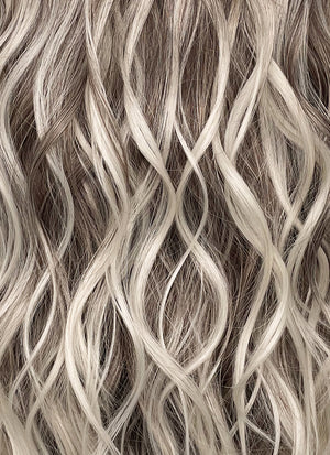Balayage Blonde Highlights Money Piece With Dark Roots Wavy Lace Front Synthetic Wig LF3293