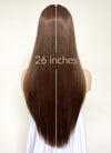 Brown And Ginger Money Piece Straight Lace Front Kanekalon Synthetic Hair Wig LF3301