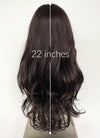 Brunette And Burgundy Money Piece Curtain Bangs Wavy Lace Front Synthetic Wig LF3302