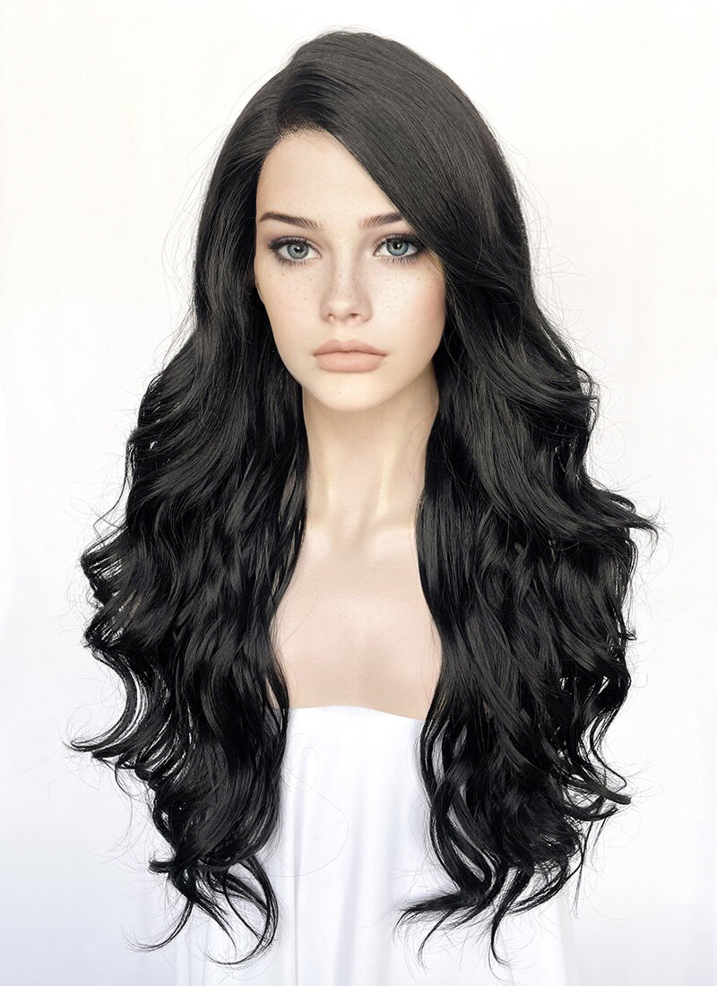 Black Wavy Lace Front Synthetic Hair Wig LF3314