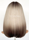 Blonde Brown Curtain Bangs Ombre Straight Lace Front Synthetic Hair Wig LF3319