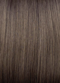 Brunette Curtain Bangs Straight Lace Front Synthetic Bob Hair Wig LF3322