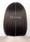 Brunette Curtain Bangs Straight Lace Front Synthetic Bob Hair Wig LF3323