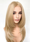 Blonde Curtain Bangs Straight  Layered Hush Cut Lace Front Synthetic Hair Wig LF3332