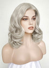 Pastel Blondish Grey Wavy Bob Lace Front Synthetic Wig LF369