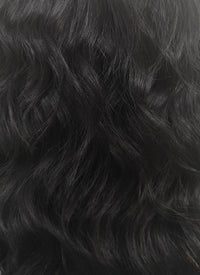Black Wavy Bob Lace Front Synthetic Wig LF406