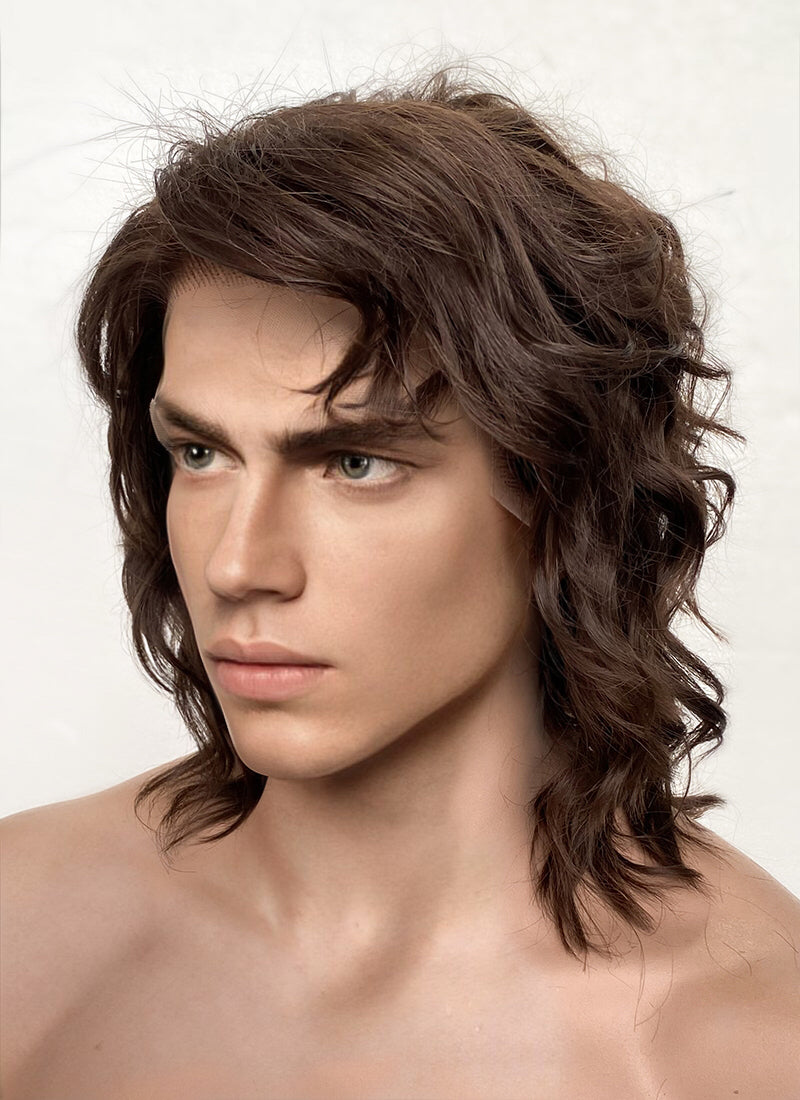 Star Wars Anakin Skywalker Darth Vader Brunette Wavy Lace Front Synthetic Men's Wig LF407GA