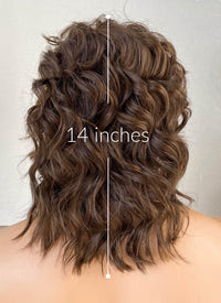 Brunette Wavy Lace Front Synthetic Men's Wig LF407G