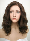 Brunette Wavy Bob Lace Front Synthetic Wig LF407