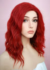 Red Wavy Bob Lace Front Synthetic Wig LF408