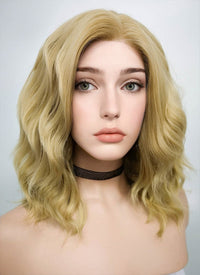 Blonde Wavy Bob Lace Front Synthetic Wig LF418