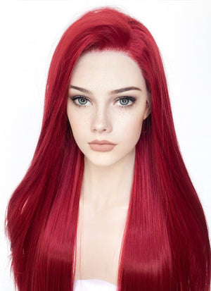 Red Straight Lace Front Synthetic Wig LF5058