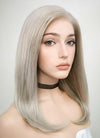 Pastel Grey Blonde Straight Bob Lace Front Synthetic Wig LF509
