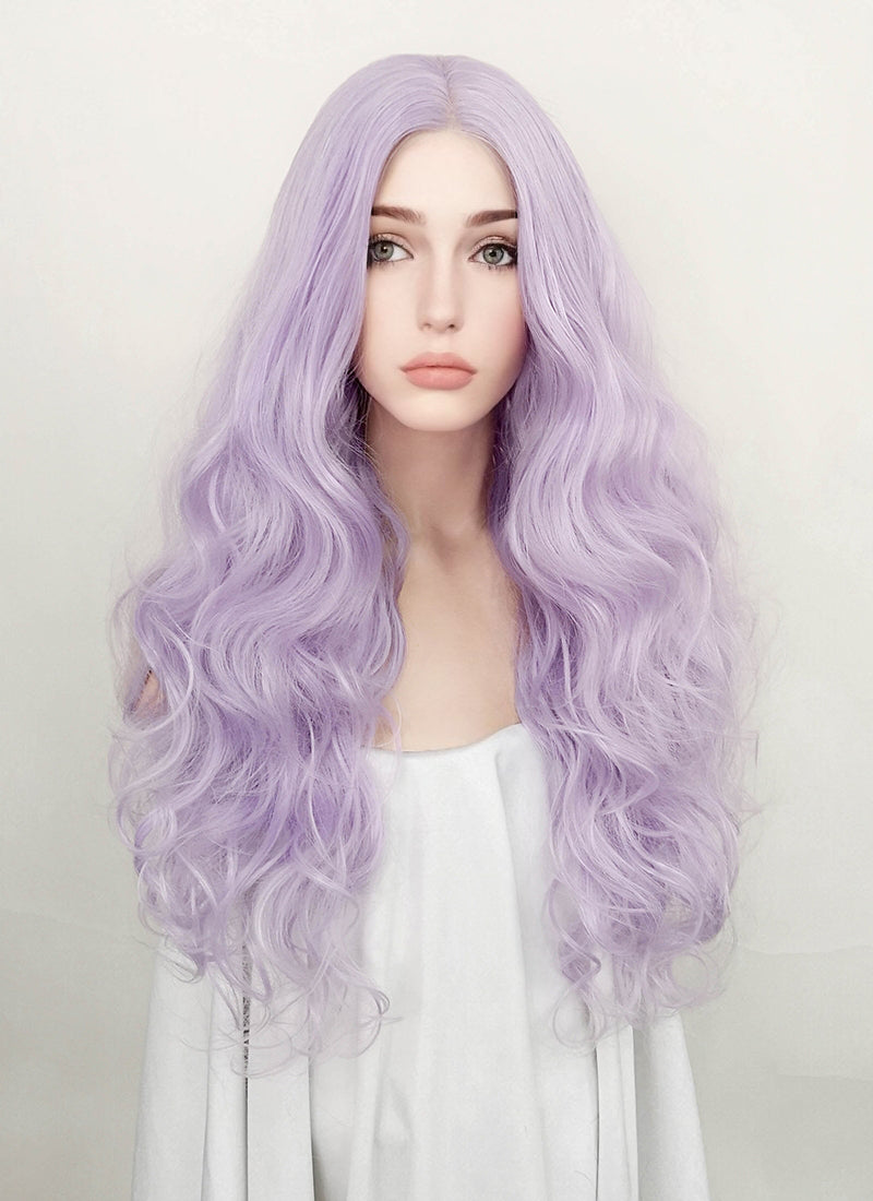 Pastel Purple Wavy Lace Front Synthetic Wig LF5110