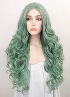 Critical Role Fearne Calloway Pastel Green Wavy Lace Front Synthetic Wig LF5117
