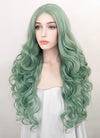 Pastel Green Wavy Lace Front Synthetic Wig LF5117