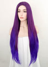 Two Tone Purple Straight Lace Front Synthetic Wig LF5125