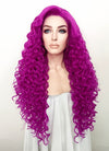 Purple Curly Lace Front Synthetic Wig LF5128