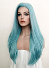 Pastel Blue Straight Lace Front Synthetic Wig LF5132A