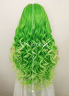 Two Tone Green Wavy Lace Front Synthetic Wig LF5133