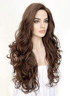 Brunette Wavy Lace Front Synthetic Wig LF5150
