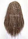 Brown Mixed Blonde Curly Lace Front Synthetic Wig LF5154