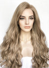 Ash Blonde Wavy Lace Front Synthetic Hair Wig LF5173