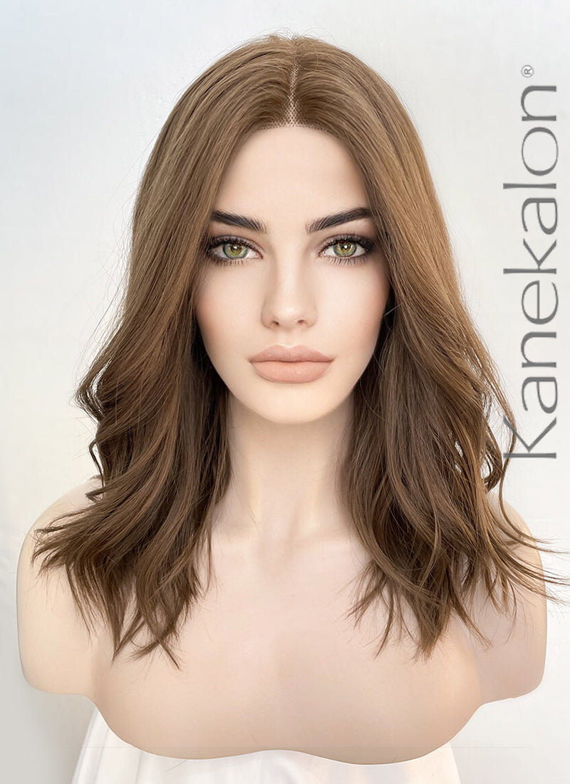 Brunette Wavy Lace Front Kanekalon Synthetic Wig LF6000
