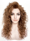 Retro Brown Curly Lace Front Synthetic Wig LF6005