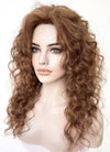 Retro Brown Curly Lace Front Synthetic Wig LF6005